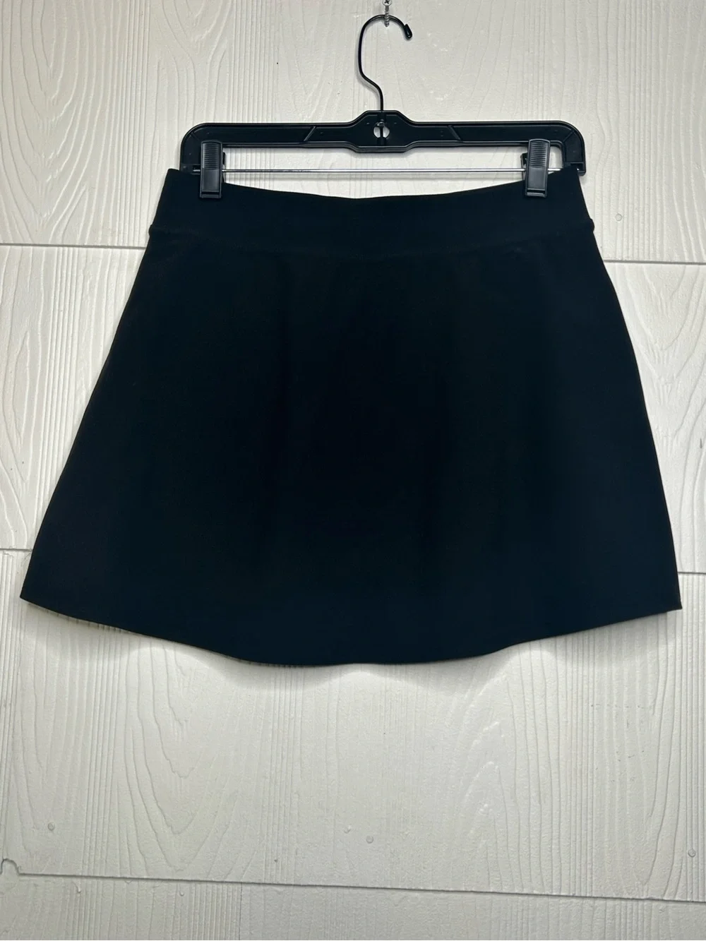 ALO Yoga Black Skater Circle Skirt with Subtle Logo